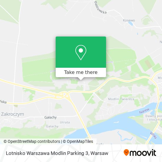 Карта Lotnisko Warszawa Modlin Parking 3