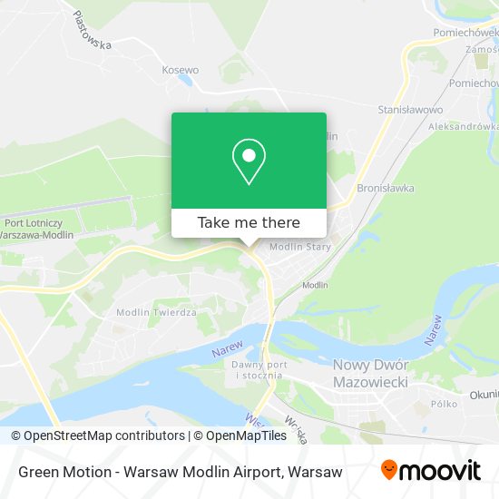 Green Motion - Warsaw Modlin Airport map