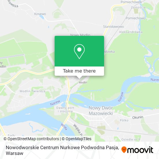 Nowodworskie Centrum Nurkowe Podwodna Pasja map