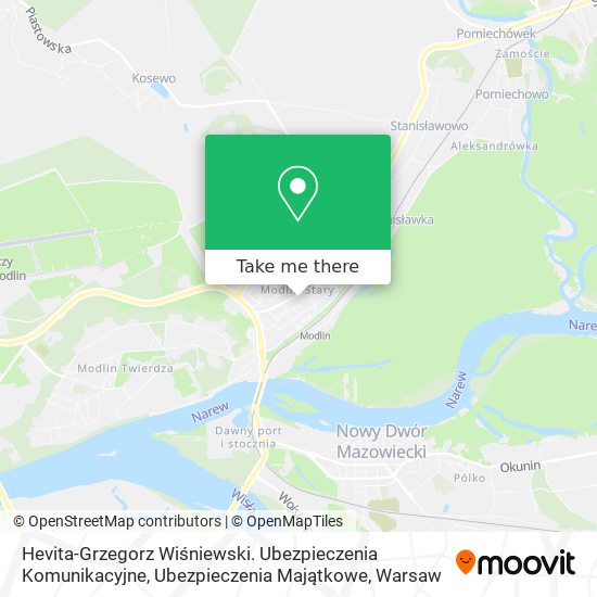 Hevita-Grzegorz Wiśniewski. Ubezpieczenia Komunikacyjne, Ubezpieczenia Majątkowe map