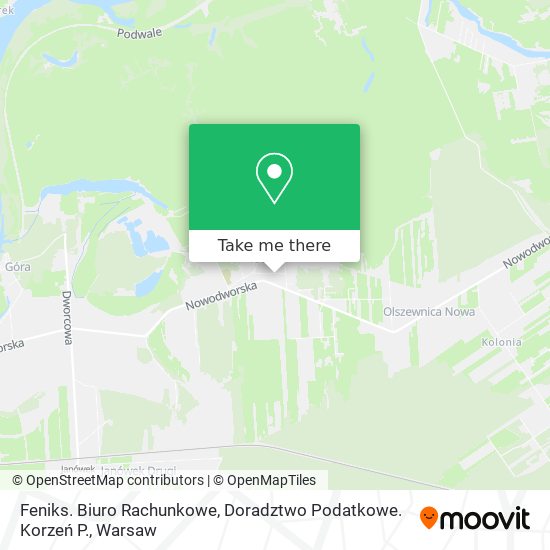 Карта Feniks. Biuro Rachunkowe, Doradztwo Podatkowe. Korzeń P.