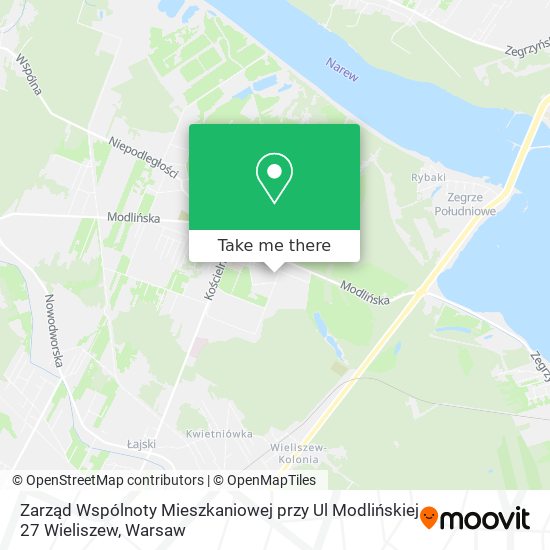 Zarząd Wspólnoty Mieszkaniowej przy Ul Modlińskiej 27 Wieliszew map