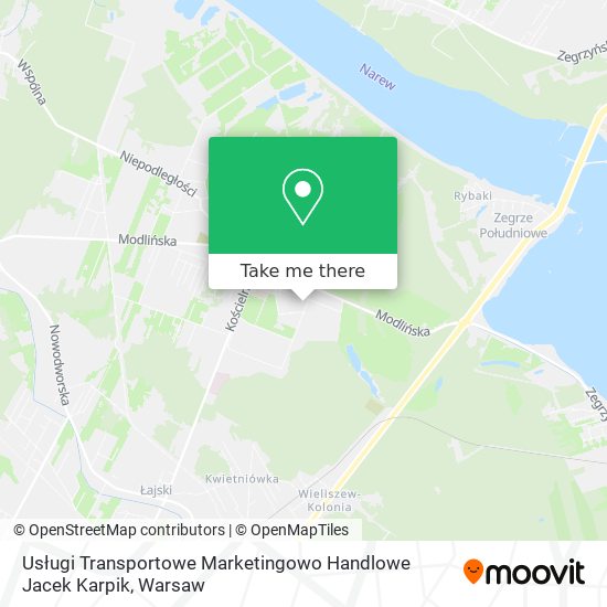 Usługi Transportowe Marketingowo Handlowe Jacek Karpik map