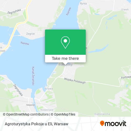 Agroturystyka Pokoje u Eli map