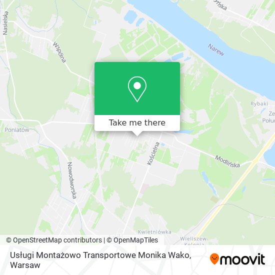 Карта Usługi Montażowo Transportowe Monika Wako