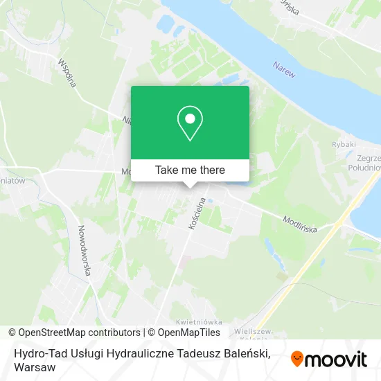 Hydro-Tad Usługi Hydrauliczne Tadeusz Baleński map