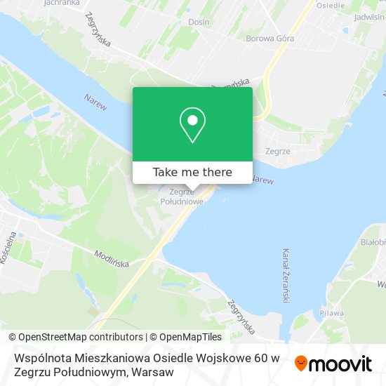 Wspólnota Mieszkaniowa Osiedle Wojskowe 60 w Zegrzu Południowym map