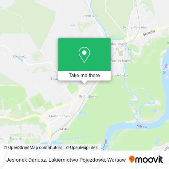 Jesionek Dariusz. Lakiernictwo Pojazdowe map