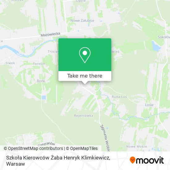 Szkoła Kierowców Żaba Henryk Klimkiewicz map