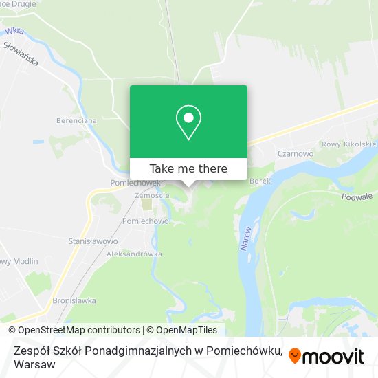 Zespół Szkół Ponadgimnazjalnych w Pomiechówku map