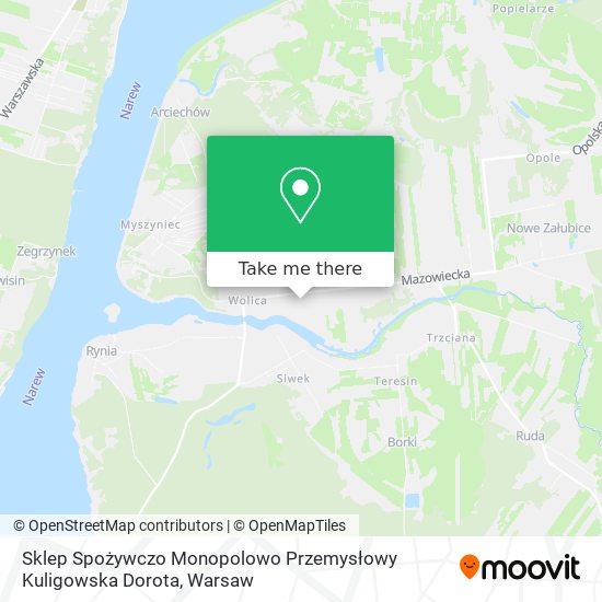 Sklep Spożywczo Monopolowo Przemysłowy Kuligowska Dorota map