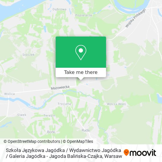 Szkoła Językowa Jagódka / Wydawnictwo Jagódka / Galeria Jagódka - Jagoda Balińska-Czajka map