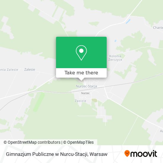 Gimnazjum Publiczne w Nurcu-Stacji map