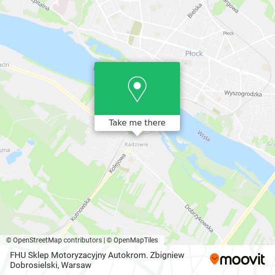 FHU Sklep Motoryzacyjny Autokrom. Zbigniew Dobrosielski map