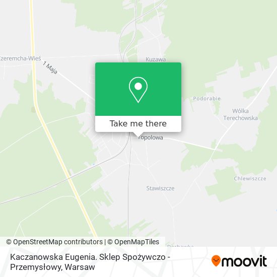 Kaczanowska Eugenia. Sklep Spożywczo - Przemysłowy map