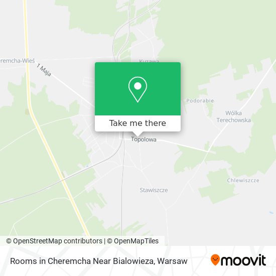 Rooms in Cheremcha Near Bialowieza map