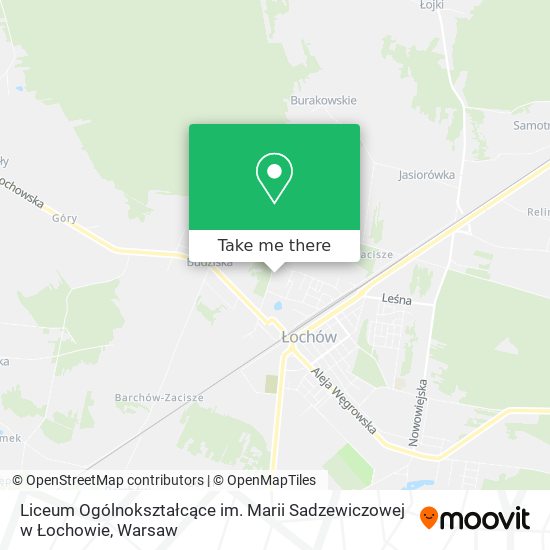 Liceum Ogólnokształcące im. Marii Sadzewiczowej w Łochowie map