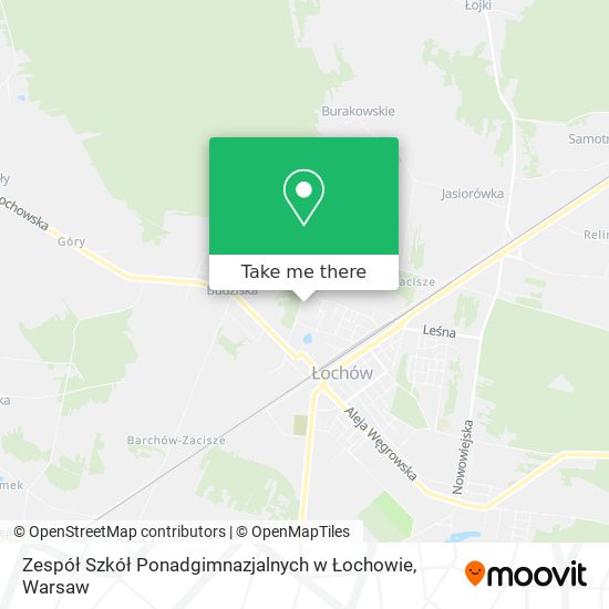 Zespół Szkół Ponadgimnazjalnych w Łochowie map