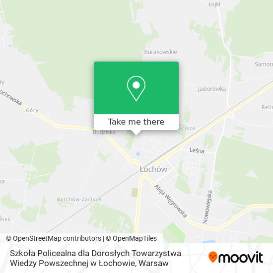 Szkoła Policealna dla Dorosłych Towarzystwa Wiedzy Powszechnej w Łochowie map