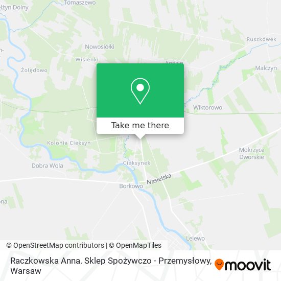 Raczkowska Anna. Sklep Spożywczo - Przemysłowy map