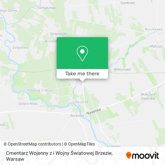 Cmentarz Wojenny z i Wojny Światowej Brzezie map