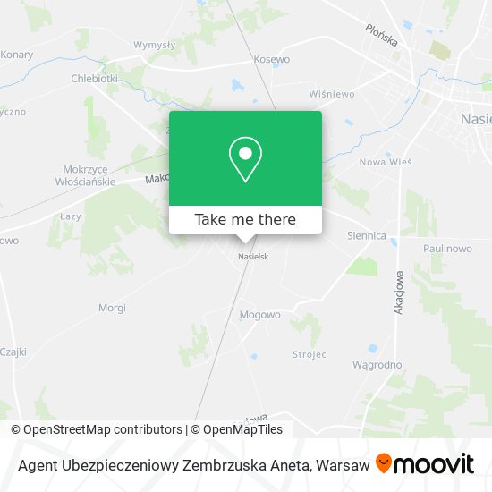 Agent Ubezpieczeniowy Zembrzuska Aneta map