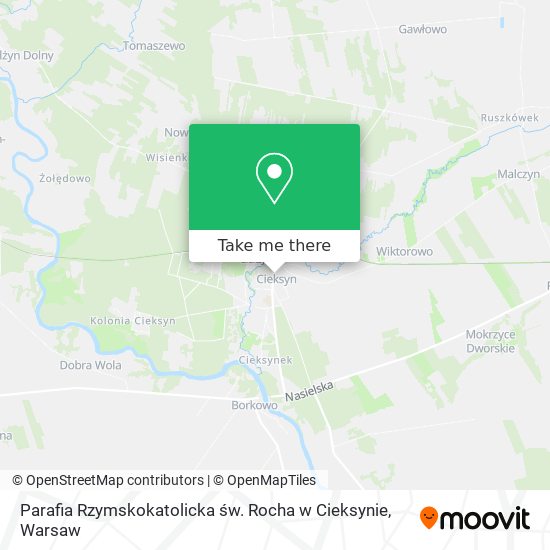 Parafia Rzymskokatolicka św. Rocha w Cieksynie map