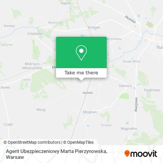 Agent Ubezpieczeniowy Marta Pierzynowska map