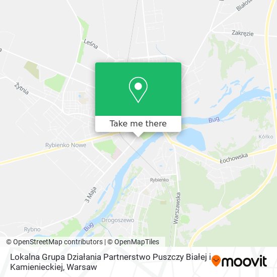 Lokalna Grupa Działania Partnerstwo Puszczy Białej i Kamienieckiej map