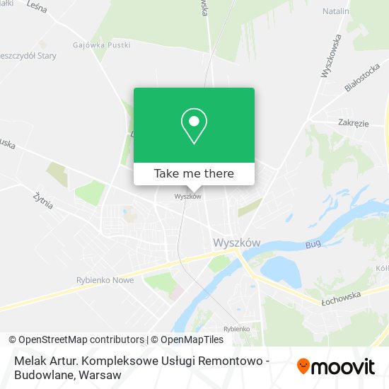 Melak Artur. Kompleksowe Usługi Remontowo - Budowlane map