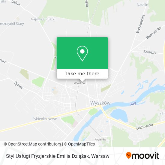 Styl Usługi Fryzjerskie Emilia Dziążak map