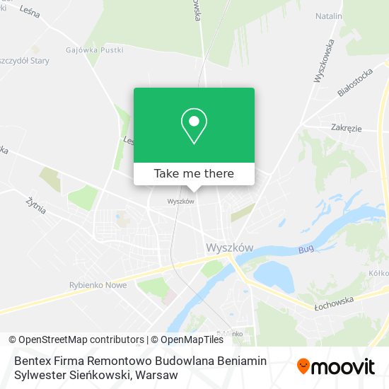 Bentex Firma Remontowo Budowlana Beniamin Sylwester Sieńkowski map