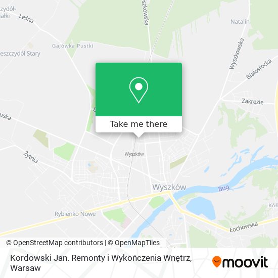 Kordowski Jan. Remonty i Wykończenia Wnętrz map