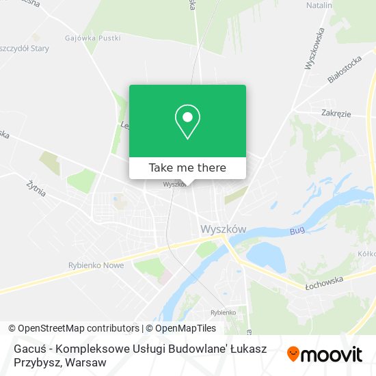 Gacuś - Kompleksowe Usługi Budowlane' Łukasz Przybysz map