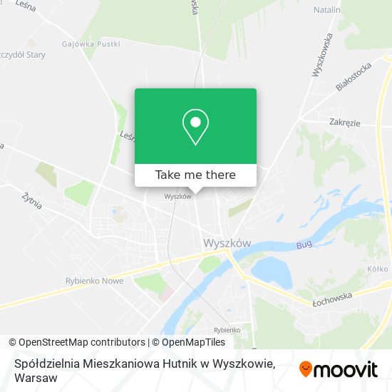 Spółdzielnia Mieszkaniowa Hutnik w Wyszkowie map