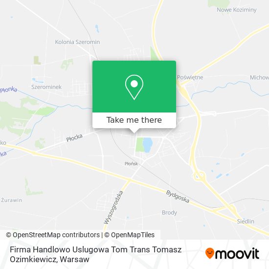 Firma Handlowo Uslugowa Tom Trans Tomasz Ozimkiewicz map