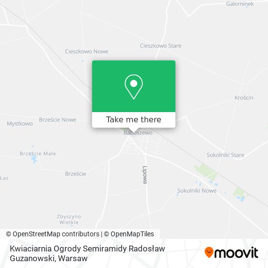 Kwiaciarnia Ogrody Semiramidy Radosław Guzanowski map