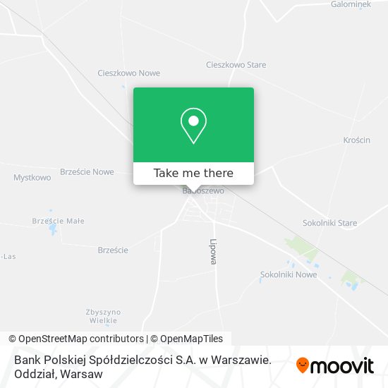 Bank Polskiej Spółdzielczości S.A. w Warszawie. Oddział map