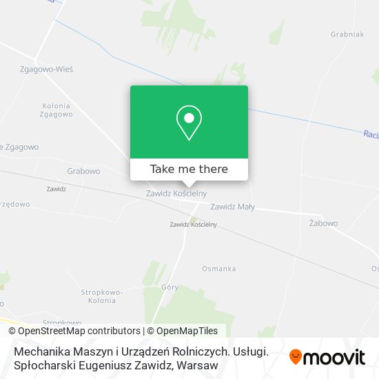 Mechanika Maszyn i Urządzeń Rolniczych. Usługi. Spłocharski Eugeniusz Zawidz map