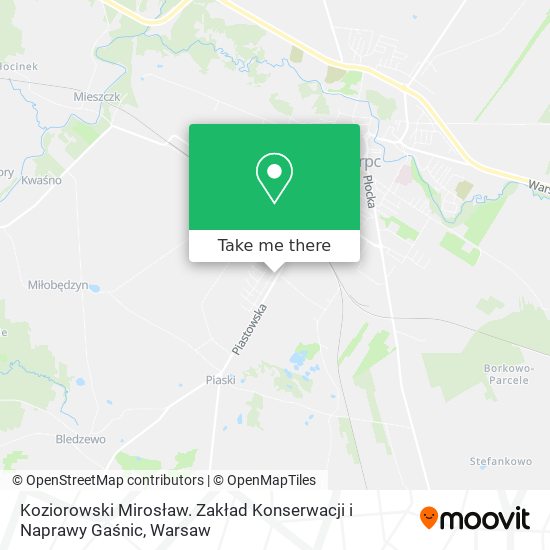 Koziorowski Mirosław. Zakład Konserwacji i Naprawy Gaśnic map