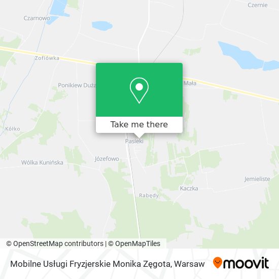 Mobilne Usługi Fryzjerskie Monika Zęgota map