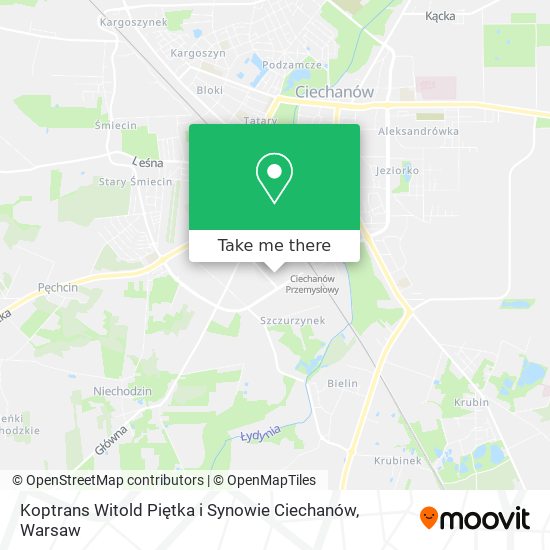 Koptrans Witold Piętka i Synowie Ciechanów map