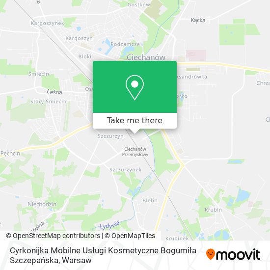 Cyrkonijka Mobilne Usługi Kosmetyczne Bogumiła Szczepańska map