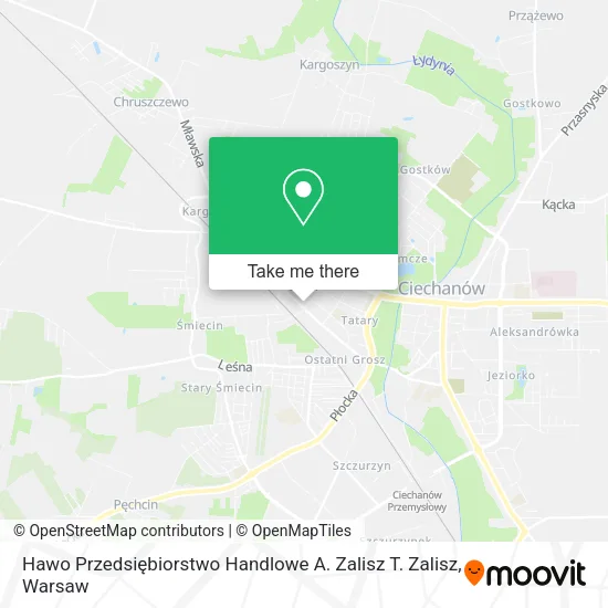 Hawo Przedsiębiorstwo Handlowe A. Zalisz T. Zalisz map