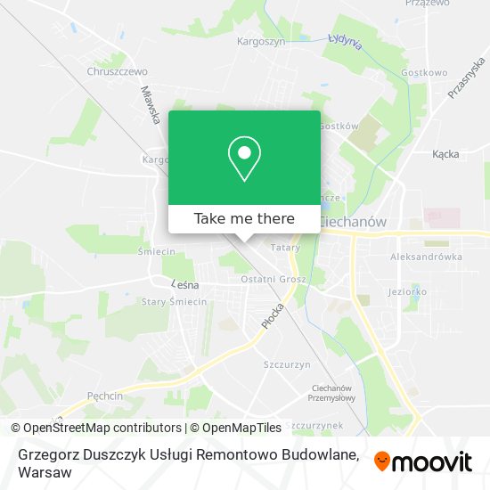 Grzegorz Duszczyk Usługi Remontowo Budowlane map