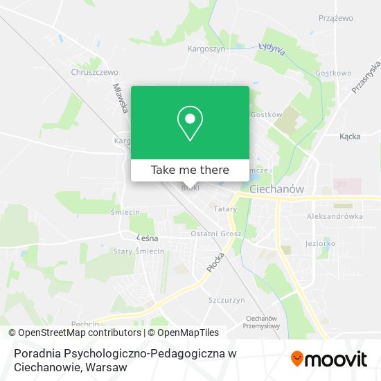 Poradnia Psychologiczno-Pedagogiczna w Ciechanowie map