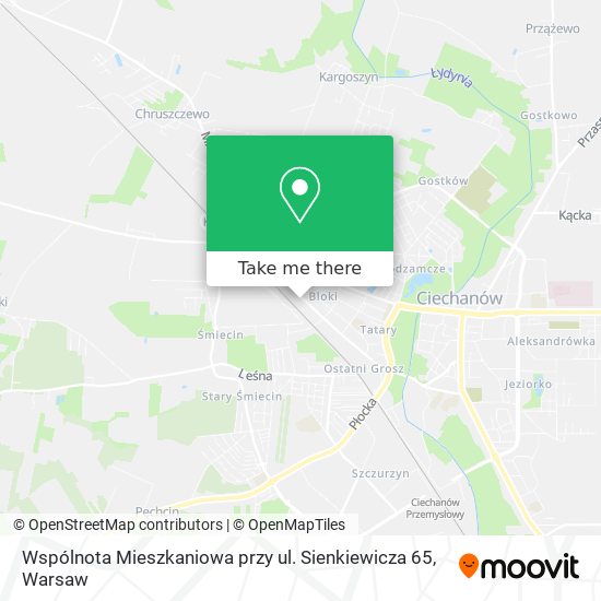 Wspólnota Mieszkaniowa przy ul. Sienkiewicza 65 map