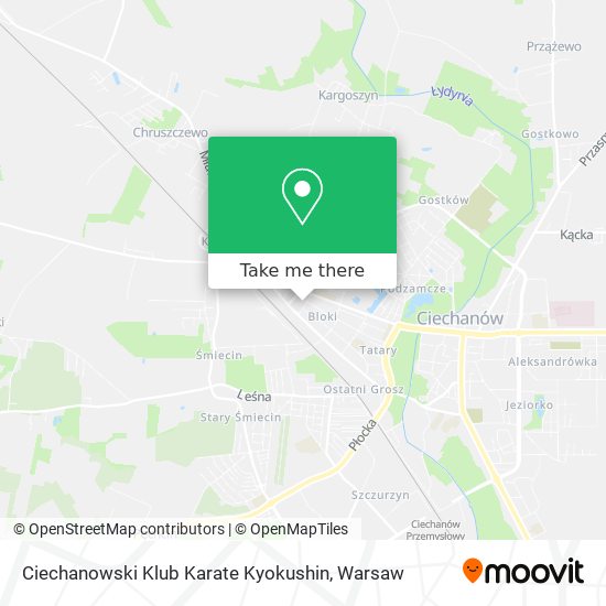 Ciechanowski Klub Karate Kyokushin map