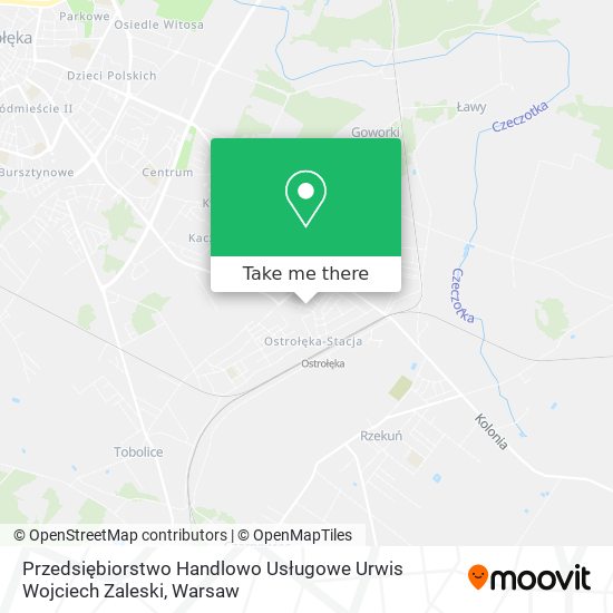 Przedsiębiorstwo Handlowo Usługowe Urwis Wojciech Zaleski map