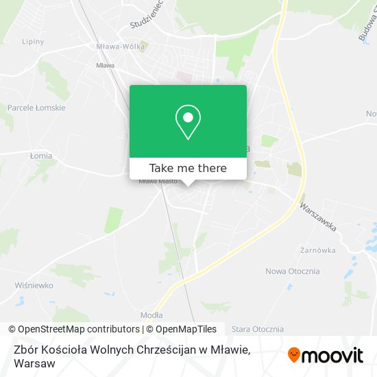 Zbór Kościoła Wolnych Chrześcijan w Mławie map